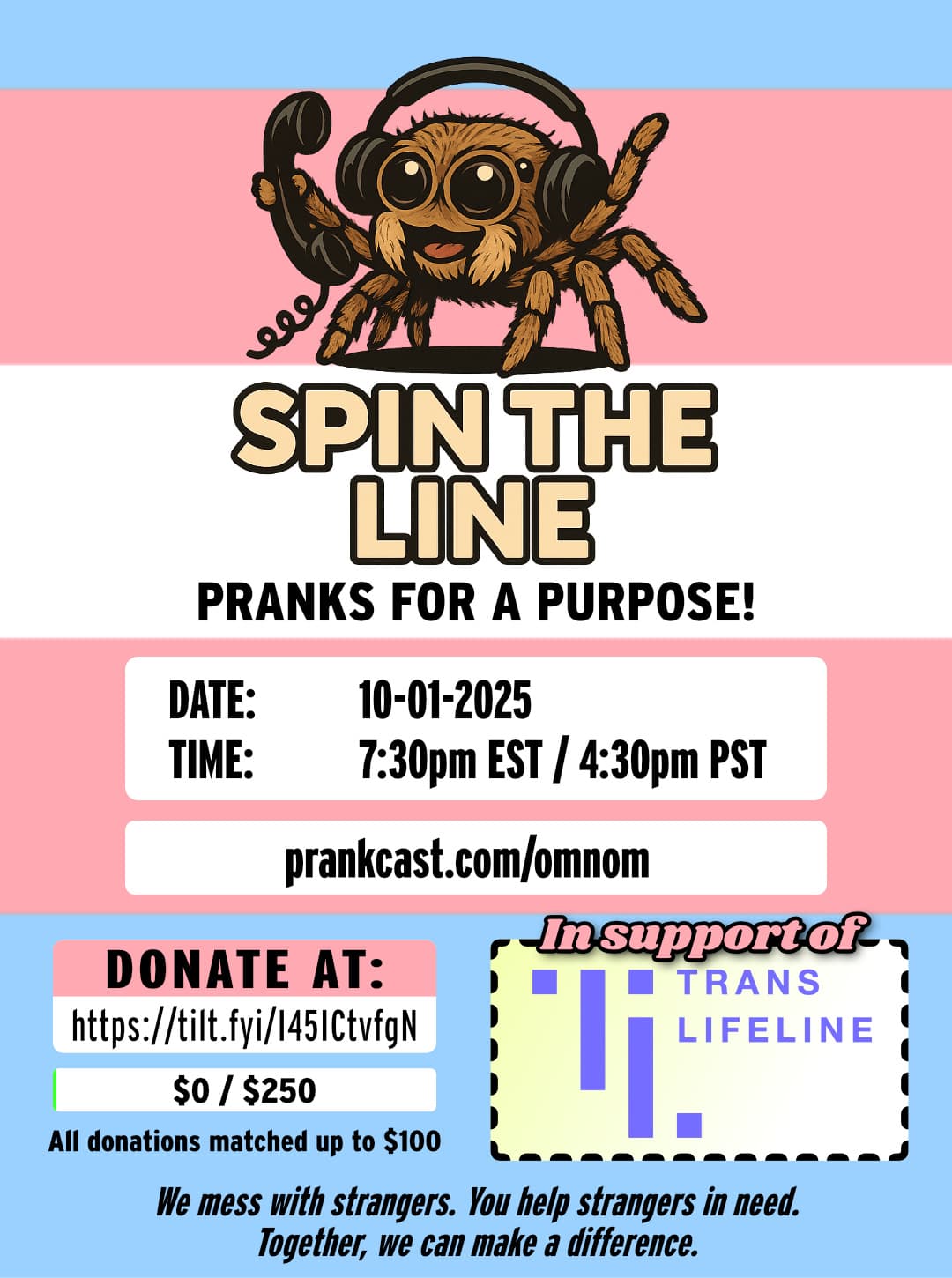 Spin the Line - In support of Trans Lifeline